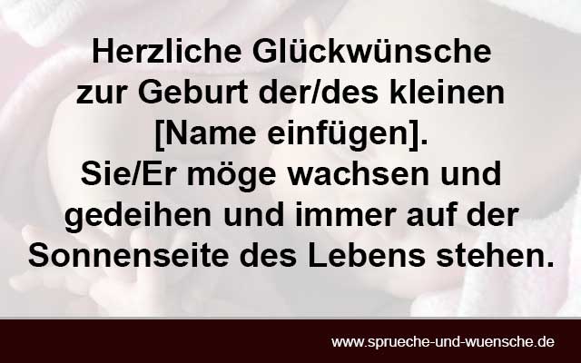 schöner Glückwunsch zur Geburt - Glückwünsche zur Geburt Platz 10