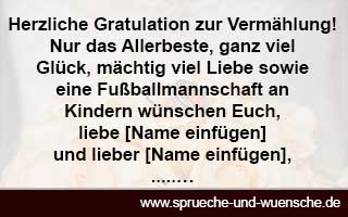 Hochzeitswunsch für das Brautpaar - Glückwünsche zur Hochzeit Platz 5