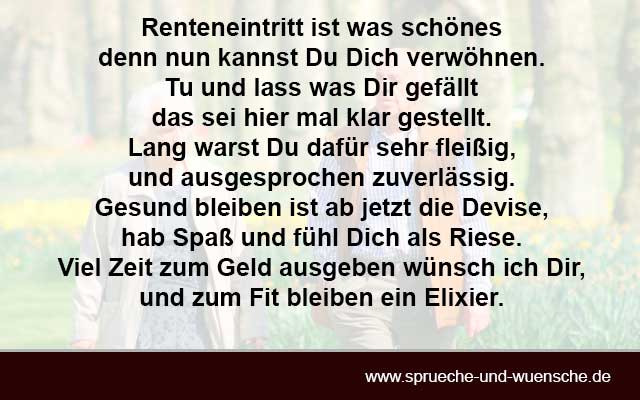 Sprüche zur Pensionierung - Sprüche zum Ruhestand Platz 8