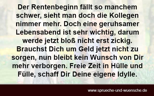 Verabschiedung in den Ruhestand - Sprüche zum Ruhestand Platz 7