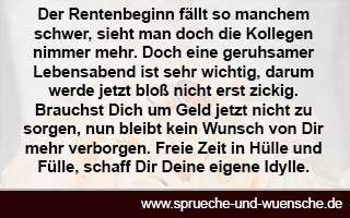 Verabschiedung in den Ruhestand - Sprüche zum Ruhestand Platz 7