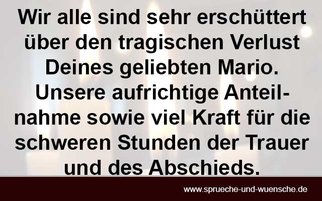 Beileidsbekundung für einen Trauerfall - Beileidsbekundungen zum Kondolieren Platz 6